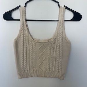 Cropped Knitted Tank Vest